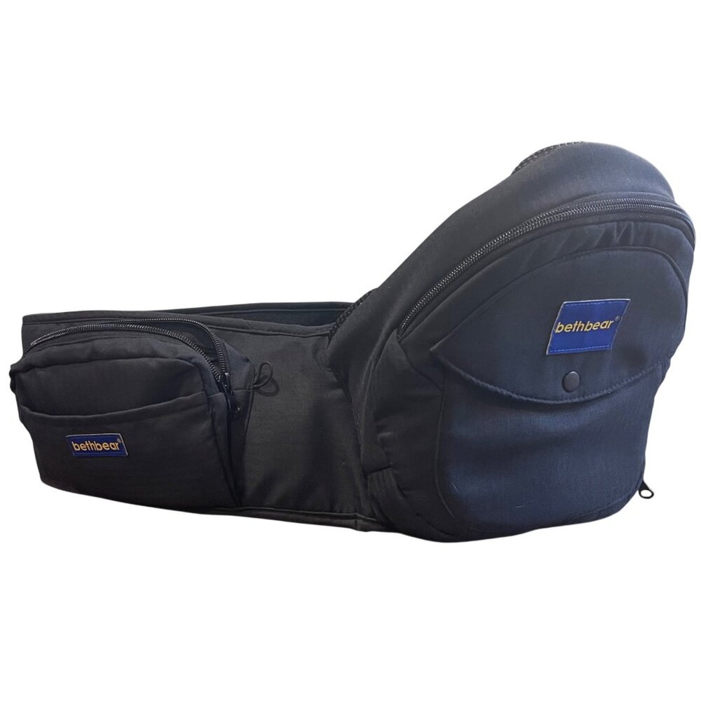 Bethbear Hip Seat ONE SIZE FITS MOST Black Snap Zip‎ Closure Pockets Polyester